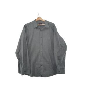 UNTUCKit Gray Check Button Down Shirt Mens XXXL 100% Cotton Long Sleeve